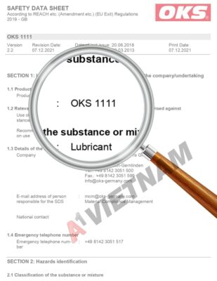 Mỡ OKS 1111 MSDS