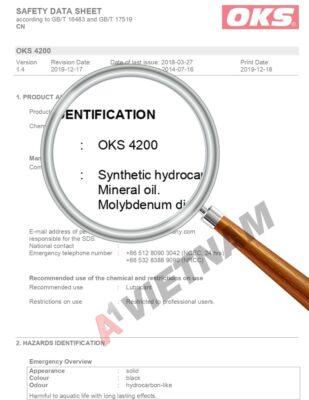 Mỡ OKS 4200 MSDS