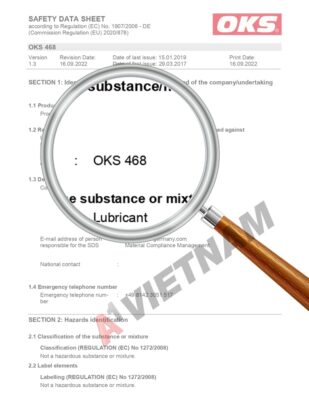 Mỡ OKS 468 MSDS