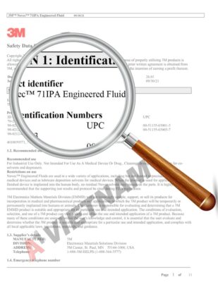 SDS 3M Novec 71IPA Engineered Fluid