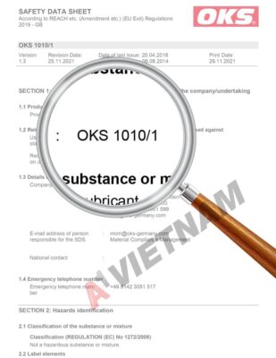 SDS dầu OKS 1010/1