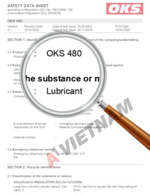 Mỡ OKS 480 MSDS