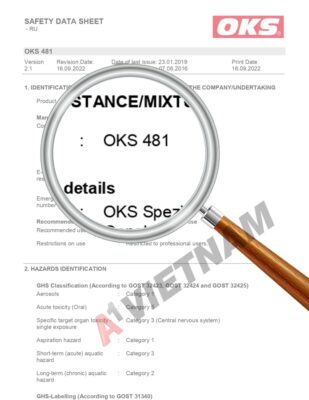 Mỡ OKS 481 MSDS