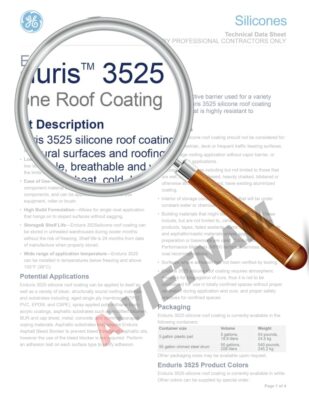 GE Enduris 3525 Silicone Roof Coating SDS