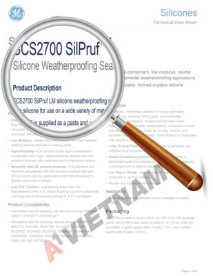 GE SCS2700 SilPruf LM Silicone Weatherproofing Sealant TDS