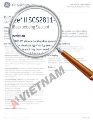 GE SilGlaze II SCS2811 TDS