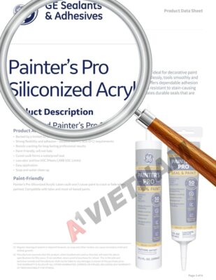 TDS GE Painters Pro Siliconized Acrylic Latex Caulk