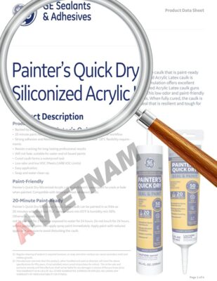 TDS GE Painters Quick Dry Siliconized Acrylic Latex Caulk