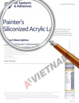 TDS GE Painters Siliconized Acrylic Latex Caulk