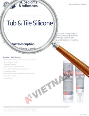 TDS GE Tub & Tile Silicone 1 Sealant